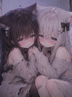 在大雪天的夜晚意外捡到两只猫娘
